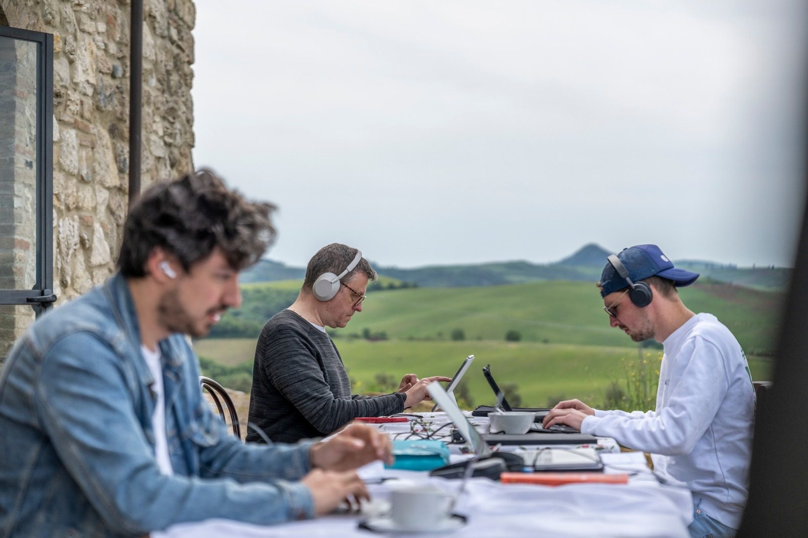 Co-working session at the villa