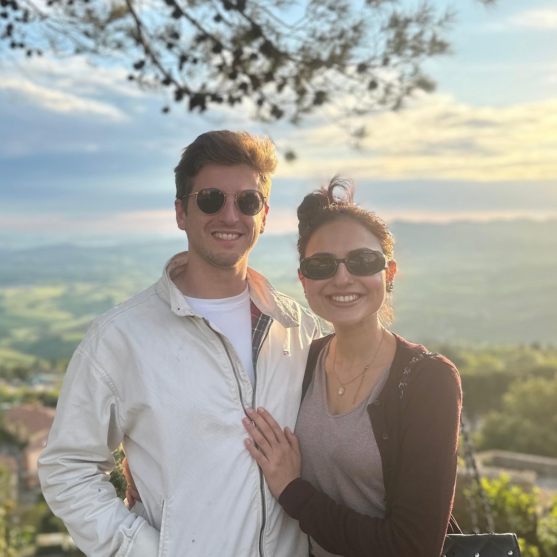 Glenn Gezels and Hira in Tuscany