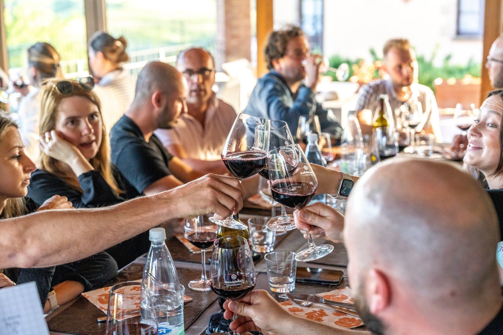 Wine toast at the closing dinner